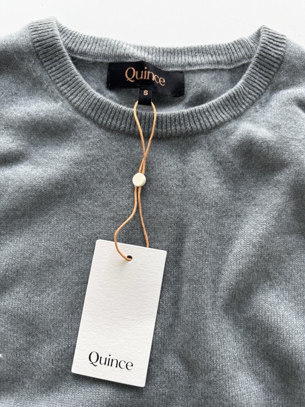 Quince Mongolian Cashmere Crewneck Sweater Dusty Blue Small